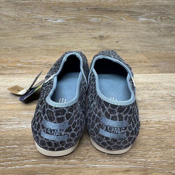 Toms Alpargata Silvery Blue Canvas Flats with ortho foam insoles NWT - Picture 3 of 6